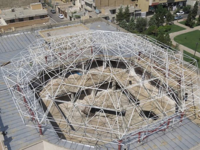 ساخت سقف های گنبدی شکل اماکن  با سازه های فضایی زیگورات
