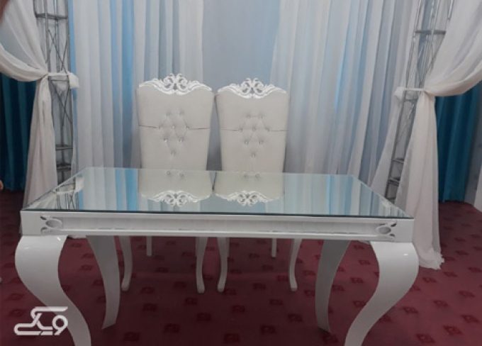 طراحی میز و صندلی عروس و داماد