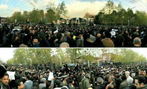حضور گسترده مردم برای بدرقه پیکر  آیت الله هاشمی  رفسنجانی/گزارش تصویری