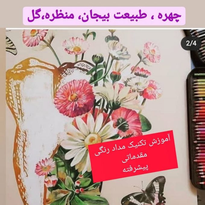 آموزش نقاشی با مدادرنگی به صورت حرفه ای