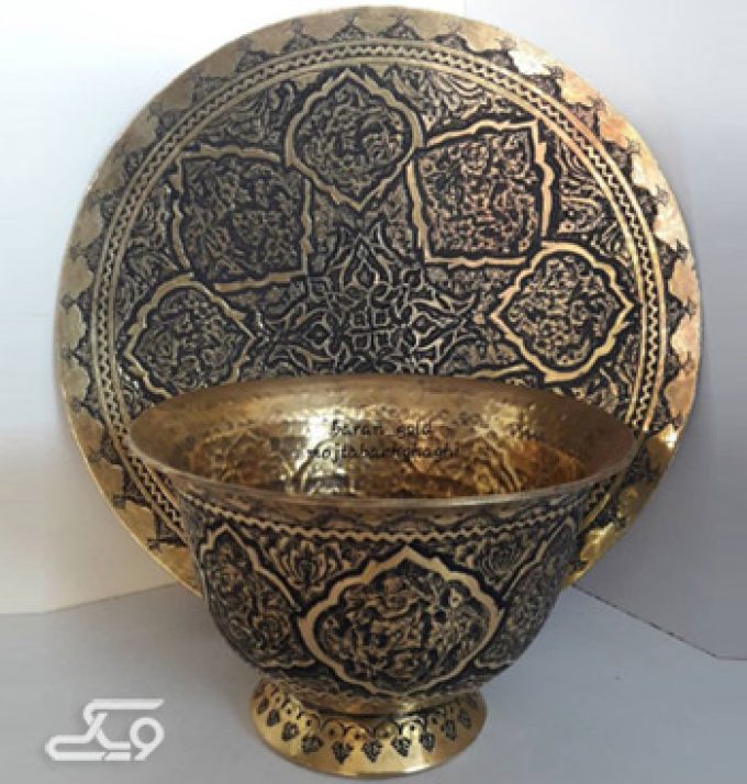 ست سینی و کاسه قلم کاری شده