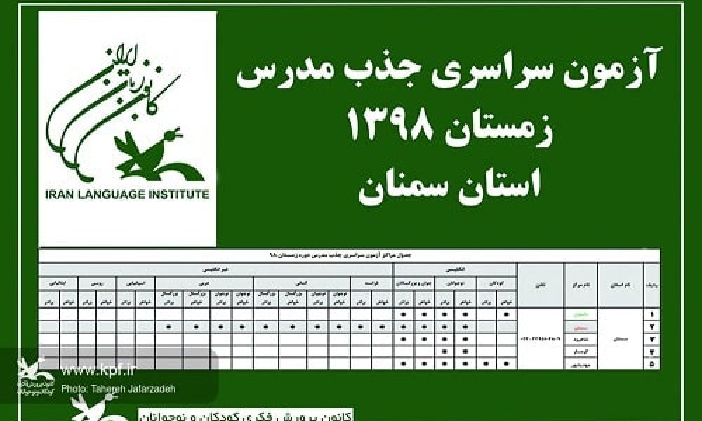 جذب مدرس در مراکز آموزشی کانون‌زبان سمنان