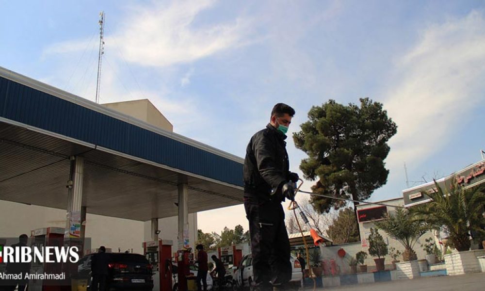 گزارش تصویری ضدعفونی جایگاه های سوخت ـ سمنان