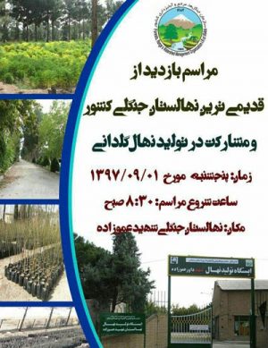 بازدید از نهالستان جنگلی شهید عموزاده