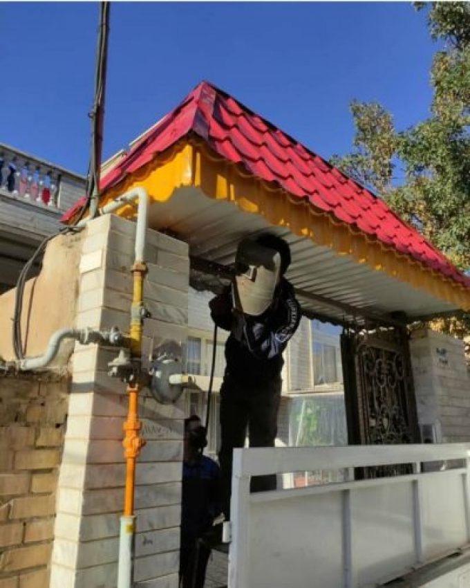 اجرای شیروانی در ورودی در سمنان