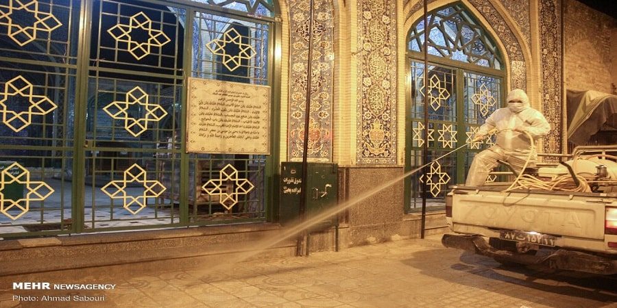 گزارش تصویری رفع آلودگی و گندزدایی شبانه از سطح شهر سمنان