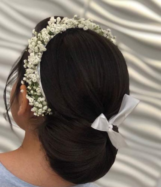 شینیون ساده و دخترانه 