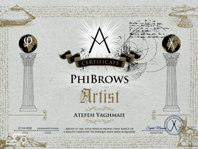 مدرک میکروپیگمنتیشن خانم یغمایی 