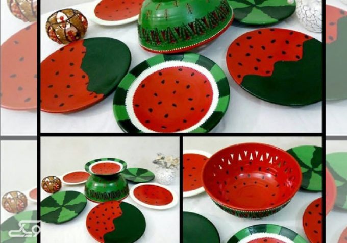 ظروف تزئینی با طرح یلدا