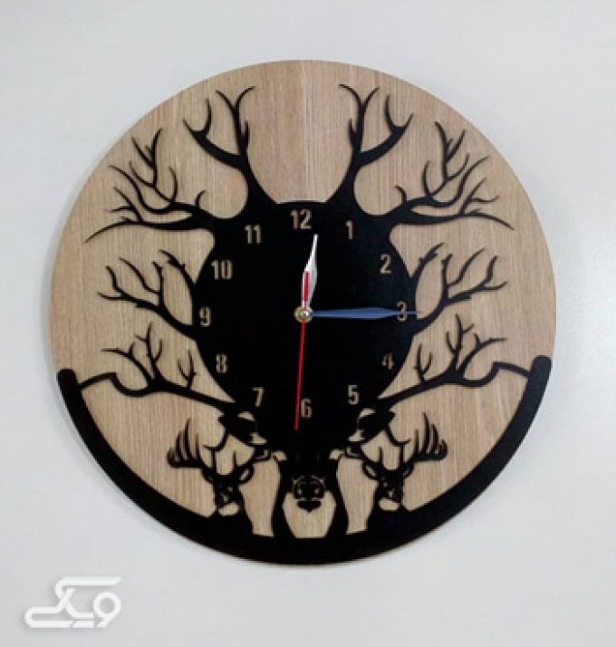 ساخت ساعت چوبی طرح دار