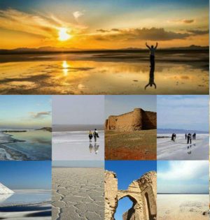 تور دریاچه نمک حوض سلطان و کاروانسرای سنگی سلجوقی علی آبادو گنبد نمکی